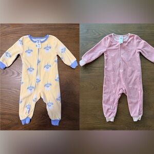 Gerber Yellow and Pink Baby Bodysuits